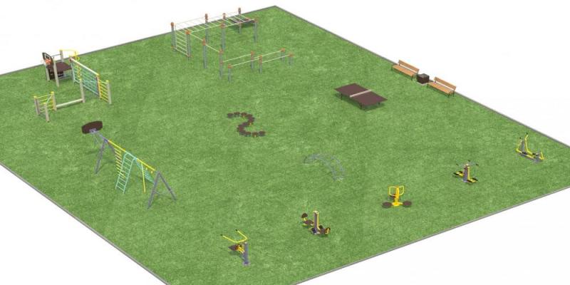 Дизайн проект спортплощадки разновозрастной  в Чувашской республике