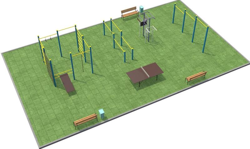 Проект спортплощадки 170 метров в Чувашской республике в Чувашской республике