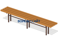 Двухметровая лавочка без спинки 2 м МАФ 1602 в Чувашской республике
