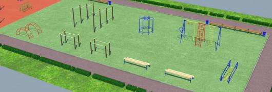 Проект детско-спортивной площадки для школы - детсада в Чувашской республике