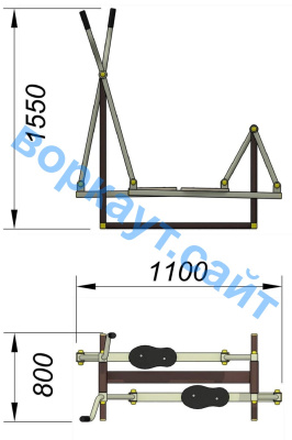 Уличный тренажер "Лыжник" УТ 008 в Чувашской республике