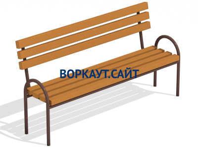 Парковая лавочка со спинкой МАФ 1605 в Чувашской республике