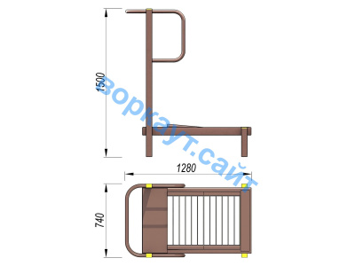 Уличный тренажер Беговая дорожка УТ 009 в Чувашской республике