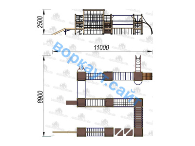 Детский спортивный комплекс Полоса препятствий ДСК 3116 в Чувашской республике