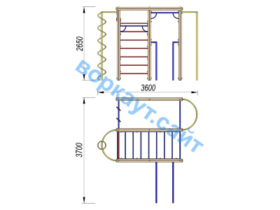 Детский спортивный комплекс Гимнастический ДСК 3107 в Чувашской республике