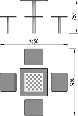 Шахматный стол МАФ 3516 в Чувашской республике