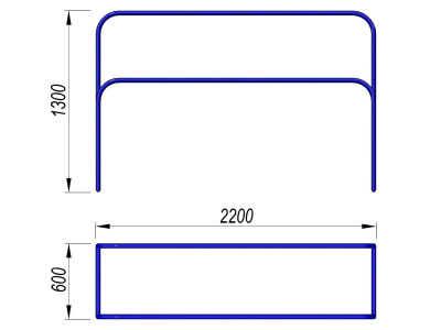 Брусья разновысокие МАФ 3531 в Чувашской республике