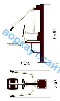Уличный тренажер "Жим от груди" УТ 002 в Чувашской республике