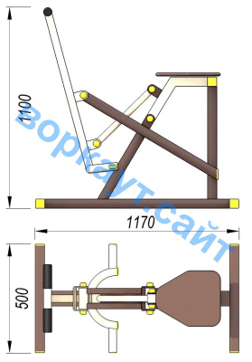 Уличный тренажер "Наездник " УТ 006 в Чувашской республике