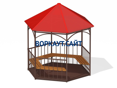 Беседка с лавками и полом МАФ 4122 в Чувашской республике