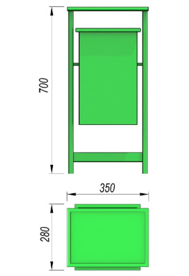 Урна с крышкой МАФ 1631 в Чувашской республике