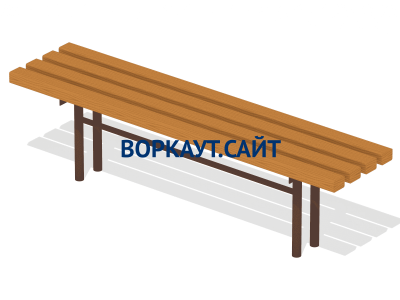 Лавочка без спинки МАФ 1601 в Чувашской республике