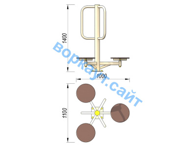 Уличный тренажер Орбита УТ 011 в Чувашской республике Уличный тренажер Орбита УТ 011 в Чувашской республике