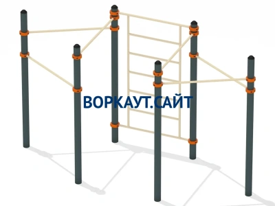 Воркаут турник разноуровневый с шведской стенкой ВС-25 в Чувашской республике