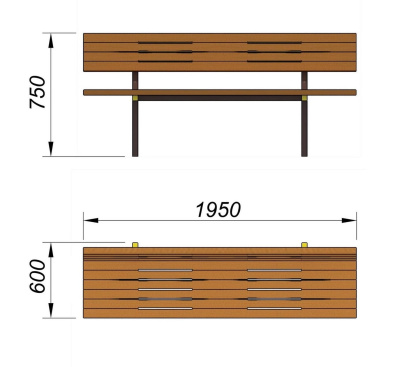 Диван уличный МАФ 1608 в Чувашской республике