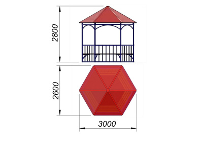 Беседка с лавками МАФ 4120 в Чувашской республике