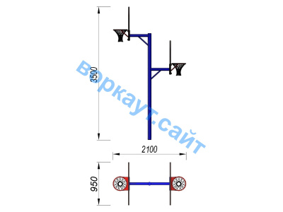 Баскетбольный щит двойной СИО 3511 в Чувашской республике
