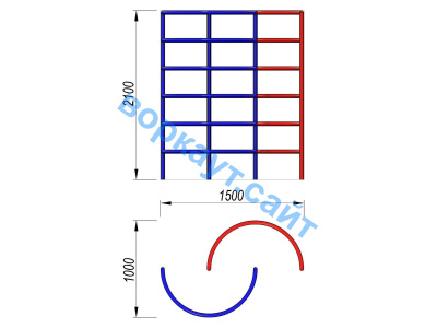 Шведская стенка полукруглая ДСК 3503 в Чувашской республике
